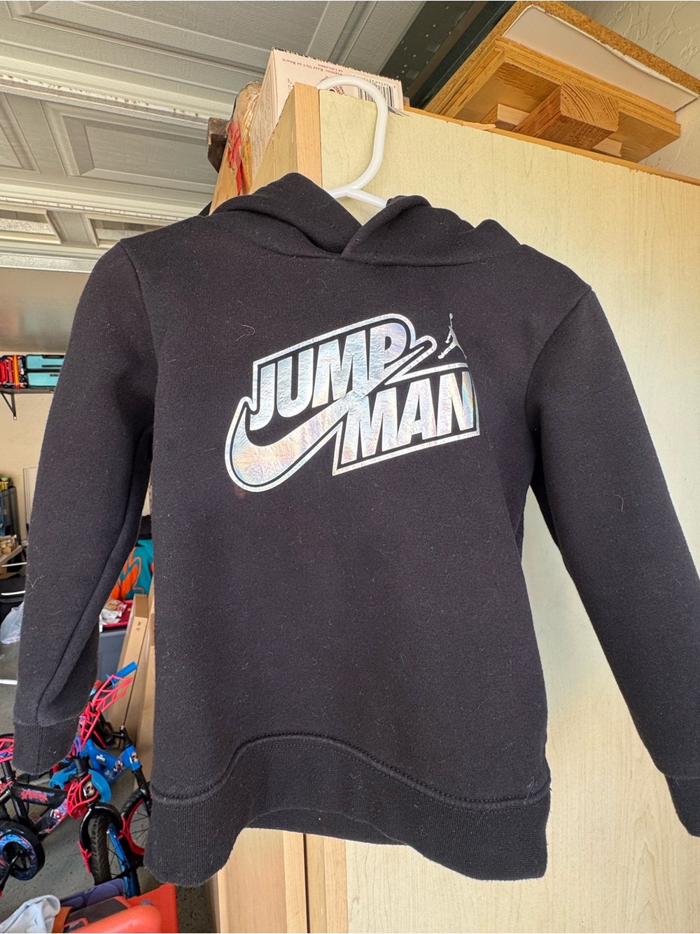 Nike Jordan Black Jumpman Hoodie with Iridescent Logo